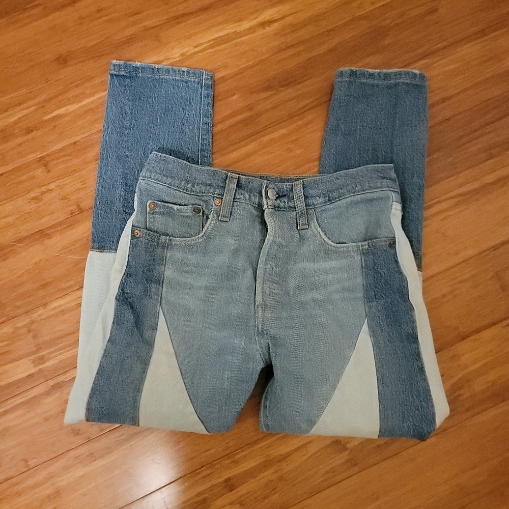 Levi's 501 Skinny Premium Patchwork Jeans Size W27 L26
